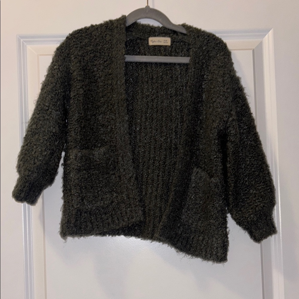 Rylee and Cru Cozy charcoal Sweater